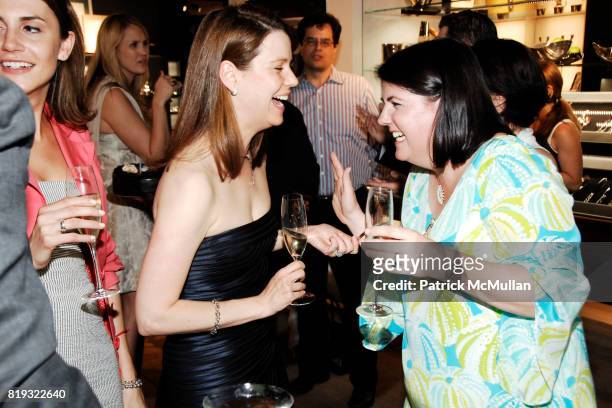 Denise McEvilly and Mary Beth Adelson attend GEORG JENSEN Platinum Jewels in Bloom Cocktail Reception at Georg Jensen on April 8, 2010 in New York...