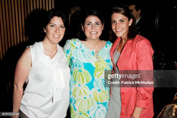 Nicole Thomas, Mary Beth Adelson and Anna Murphy attend GEORG JENSEN Platinum Jewels in Bloom Cocktail Reception at Georg Jensen on April 8, 2010 in...