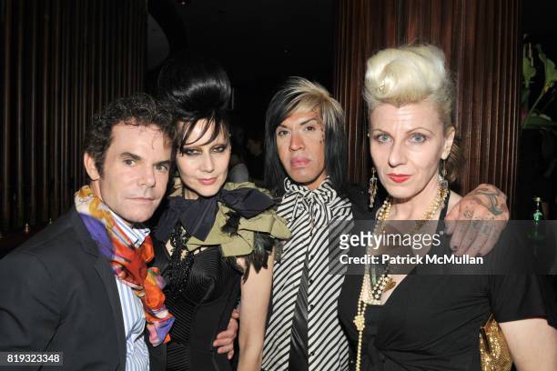 Stephen Knoll, Susanne Bartsch, Astro and Cynthia Powell attend Birthday Celebration for DIANNE BRILL Hosted by SUSANNE BARTSCH at Royalton on April...