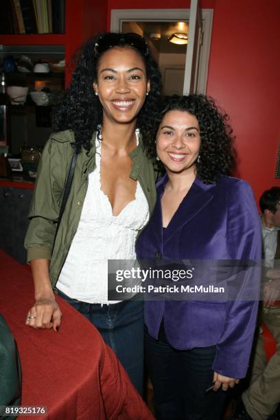 Juliette Powell and Melek Pulatkonak attend "DEAD END GENE POOL" Book Launch Party, A Memoir by WENDY BURDEN at 10 West 15th St on April 8, 2010 in...