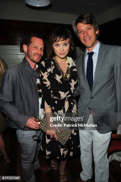 Greg Kessler, ? and Stephen Gaghan attend MINNIE MORTIMER Spring 2010 Collection Launch at SCOOP NYC on April 8, 2010.