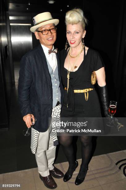Hiro Hosomizu and Cynthia Powell attend Birthday Celebration for DIANNE BRILL Hosted by SUSANNE BARTSCH at Royalton on April 8, 2010 in New York City.