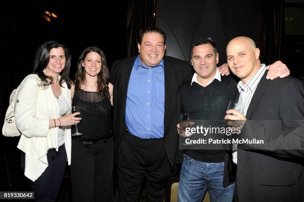 Jennifer Curtis, Lisa Corrado, Alex Corrado, Anthony Davi and Joey Rappa attend "WATER & WALL" Restaurant Hosts Tribeca Film Festival Screening of...