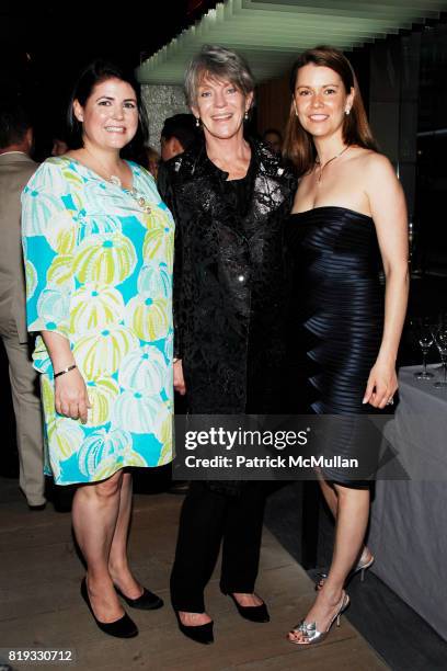 Mary Beth Adelson, ? and Denise McEvilly attend GEORG JENSEN Platinum Jewels in Bloom Cocktail Reception at Georg Jensen on April 8, 2010 in New York...