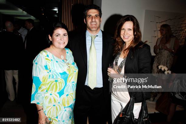 Mary Beth Adelson, Bill DeLuca and Jennifer DeLuca attend GEORG JENSEN Platinum Jewels in Bloom Cocktail Reception at Georg Jensen on April 8, 2010...