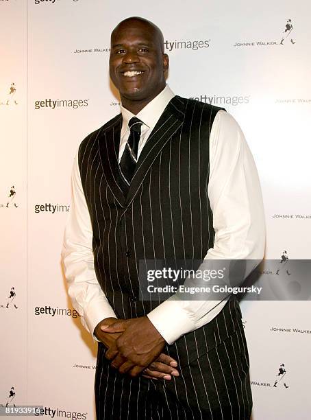 Professional Athlete Shaquille O'neal attends the Getty Images, Johnnie Walker and Steiner Sports party during the 2008 MLB All-Star Week at Tao on...