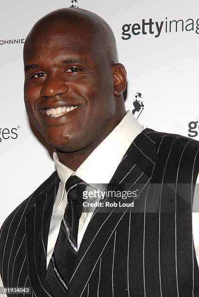 Shaquille O'Neal attends the Getty Images, Johnnie Walker and Steiner Sports party during the 2008 MLB All-Star Week at Tao on July 14, 2008 in New...