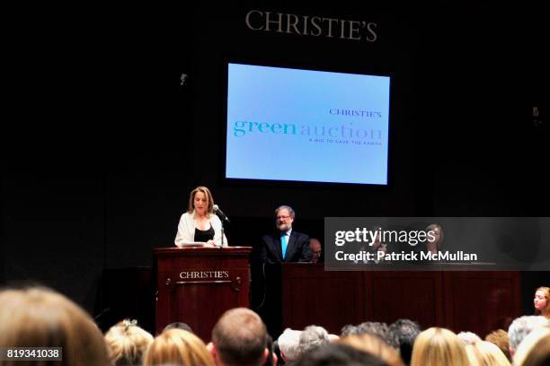 Susan Rockefeller and David Rockefeller Jr. Attend CHRISTIE'S The Green Auction: A Bid To Save The Earth at Christie's on April 22, 2010 in New York...