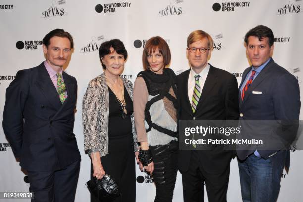 Hamish Bowles, Elsa Klensch, Lorry Newhouse, George Steel and Michael Bruno attend NYC Opera DIVAS Shop for Opera at 82 Mercer on May 20, 2010 in New...