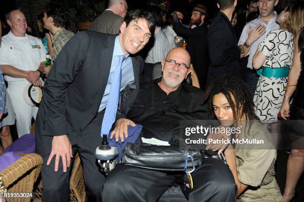 Tim Armstrong, Chuck Close and ? attend AOL's 25th Birthday Bash at The Bowery Hotel on May 26th, 2010 in New York City.