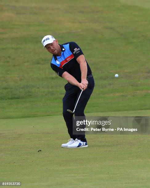 England's Adam Hodkinson on the 4th during day one of The Open Championship 2017 at Royal Birkdale Golf Club, Southport.