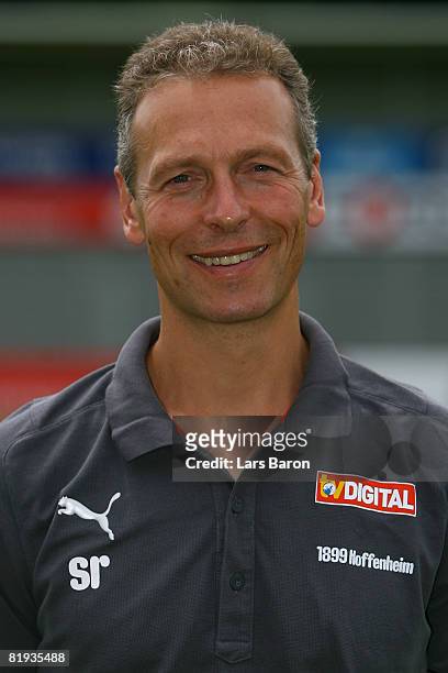 Assistant-coach Rainer Schrey during the Bundesliga 1st Team Presentation of 1899 Hoffenheim at the Dietmar Hopp Stadium on July 12, 2008 in...
