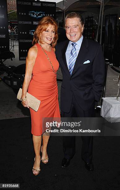 Personality Regis Philbin and Joy Philbin attend the premiere of "The Dark Knight" at AMC Loews Lincoln Center on July 14, 2008 in New York City.