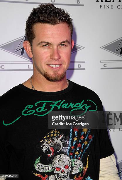 Tampa Bay Rays rookie 3rd baseman Evan Longoria attends the 2008 MLB All-Star Week's Alex Rodriguez party at the 40/40 Club on July 14, 2008 in New...
