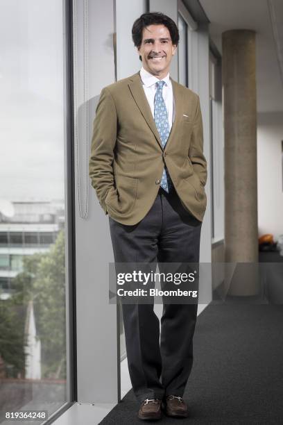 Mauricio Ramos, chief executive officer of Millicom International Cellular SA, poses for a photograph following an interview in London, U.K., on...