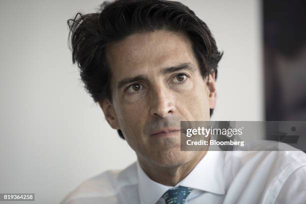 Mauricio Ramos, chief executive officer of Millicom International Cellular SA, pauses during an interview in London, U.K., on Thursday, July 20,...