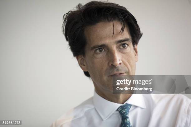 Mauricio Ramos, chief executive officer of Millicom International Cellular SA, speaks during an interview in London, U.K., on Thursday, July 20,...