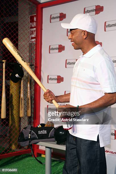 Russell Simmons attends Vitaminwater's MLB All-Star week celebration at Hudson Terrace on July 14, 2008 in New York City.