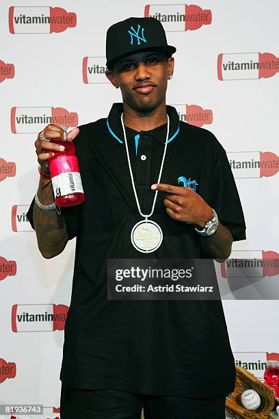 Rapper Fabolous attends Vitaminwater's MLB All-Star week celebration at Hudson Terrace on July 14, 2008 in New York City.