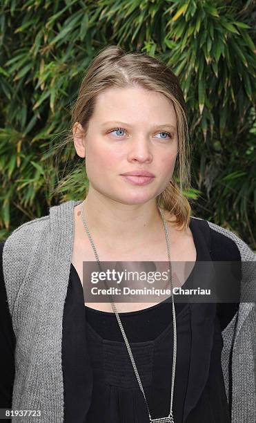 French Actress Melanie Thierry attends the French Open 2008 at Rolland Garros on June 6, 2008 in Paris, France.