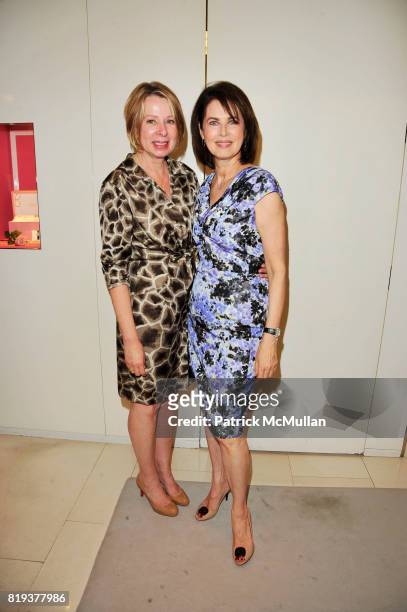 Diane English and Dayle Haddon attend DIOR JOAILLERIE special launch of the BOIS de ROSE Collection at Dior Boutique NYC on June 10, 2010.