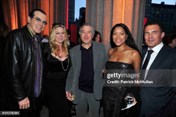 Chazz Palminteri, Gianna Ranaudo, Robert De Niro, Grace Hightower and Andre Balazs attend VANITY FAIR TRIBECA FILM FESTIVAL Opening Night Dinner...