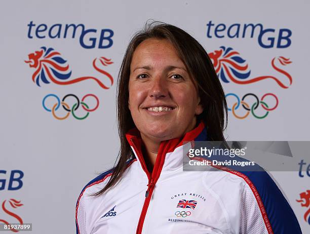 Swimming Team Manager Helen Slatter of the British Olympic Team poses for a photograph during the Team GB Kitting Out at the NEC on July 15, 2008 in...