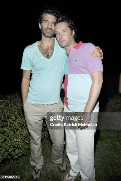 Jorn Weisbrodt and Rufus Wainwright attend THE CINEMA SOCIETY with VANITY FAIR & HUGO BOSS host the after party for "DINNER FOR SCHMUCKS" at Private...