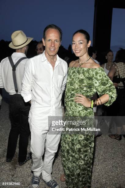 Michael Halsband and Cecilia Dean attend Paradiso: The 17th Annual Watermill Summer Benefit 2010 at Watermill Center on July 24, 2010.