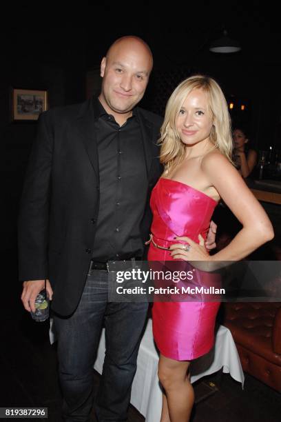Nick Pepper, Tamsin Lonsdale attend The Supper Club & Shepard Fairey's SNO host a Bombay Sapphire Tea Party at The Tea Room on July 20, 2010 in...