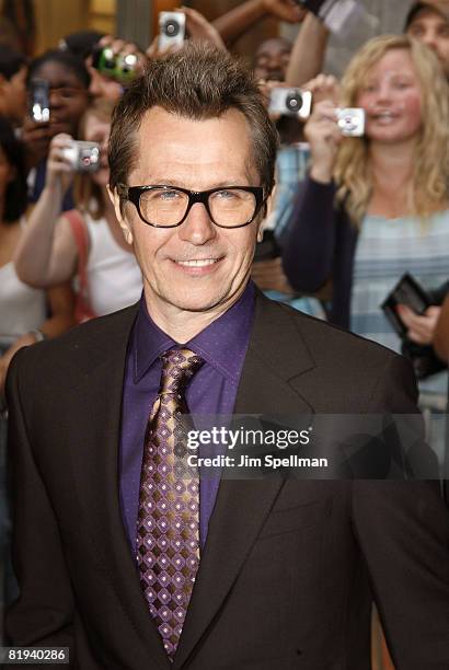 Actor Gary Oldman attends the premiere of "The Dark Knight" at AMC Loews Lincoln Center on July 14, 2008 in New York City.