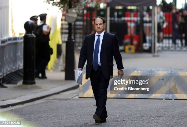 Paul Manduca, chairman of Prudential Plc, arrives in Downing Street for a business advisory group meeting in London, U.K., on Thursday, July 20,...