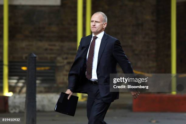 Dave Lewis, chief executive officer of Tesco Plc, arrives in Downing Street for a business advisory group meeting in London, U.K., on Thursday, July...