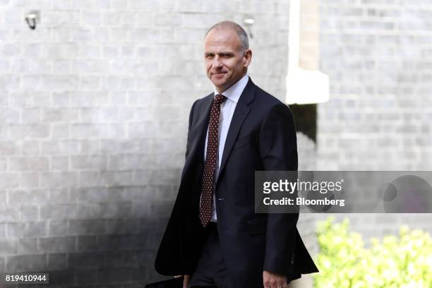 Dave Lewis, chief executive officer of Tesco Plc, arrives in Downing Street for a business advisory group meeting in London, U.K., on Thursday, July...