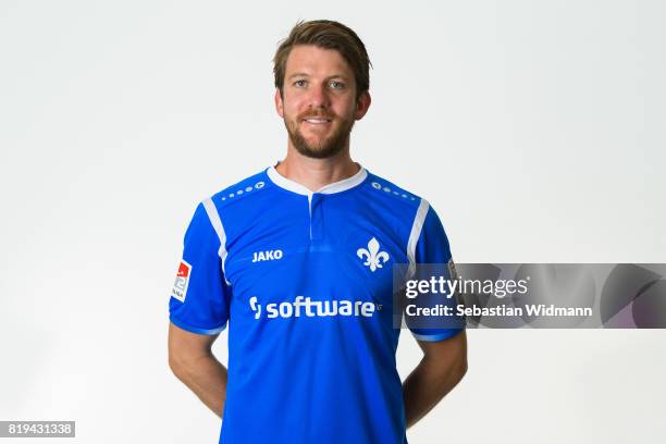 Peter Niemeyer of SV Darmstadt 98 poses during the team presentation at Merck-Stadion am Boellenfalltor on July 20, 2017 in Darmstadt, Germany.