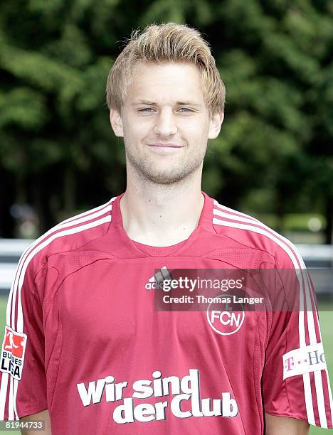 Pascal Bieler poses during the 2nd Bundesliga Team Presentation of 1. FC Nuernberg on July 15, 2008 in Nuremberg, Germany.