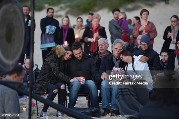 The family of Justine Damond her sister-in-law Katarina Ruszczyk, brother Jason Ruszczyk and parents John Ruszczyk and Maryan Heffernan are seen...