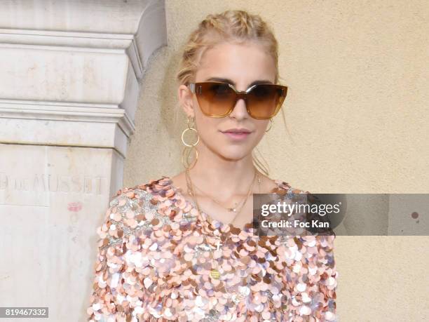 Blogger Caro Daur attends the show during the Galia Lahav Haute Couture Fall/Winter 2017-2018 show as part of Haute Couture Paris Fashion Week on...