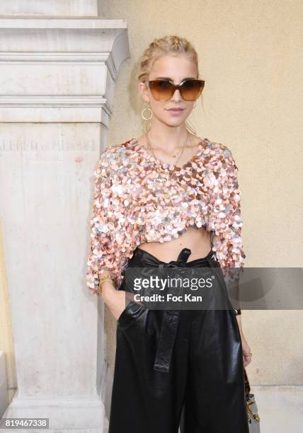 Blogger Caro Daur attends the show during the Galia Lahav Haute Couture Fall/Winter 2017-2018 show as part of Haute Couture Paris Fashion Week on...