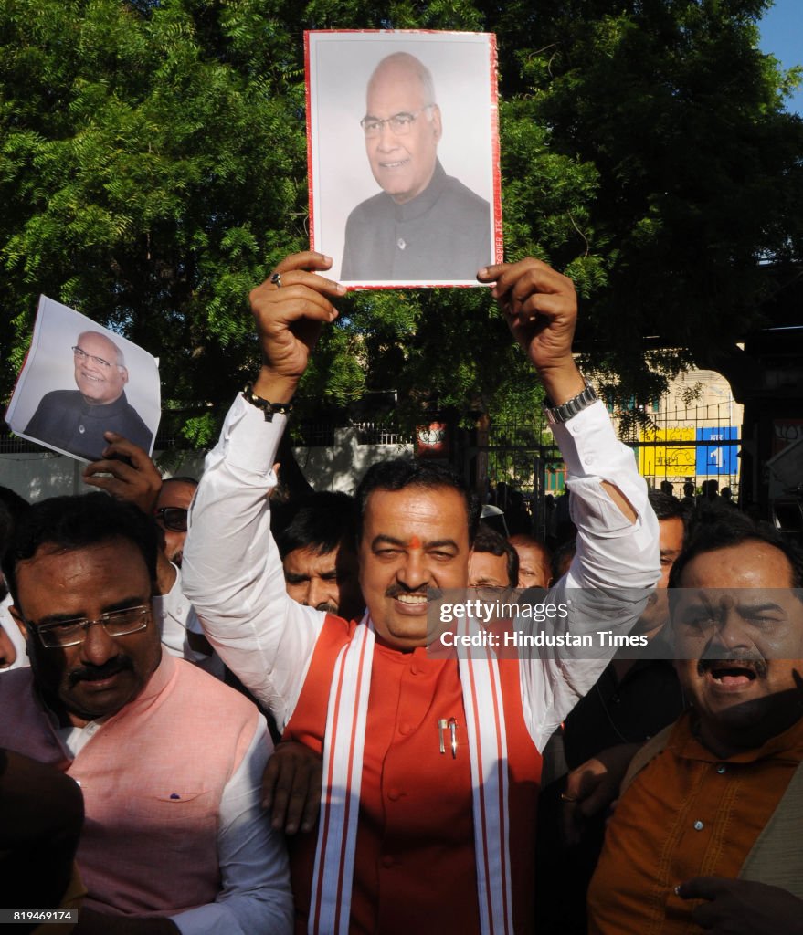 BJP Workers Celebrate Victory Of Ramnath Kovind In Presidential Elections