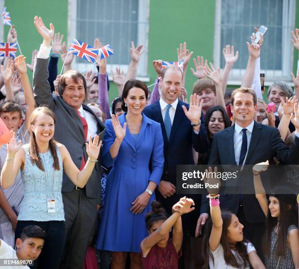 Prince William, Duke of Cambridge and Catherine, Duchess of Cambridge visit Strassenkinder, a charity which supports young people from disadvantaged...