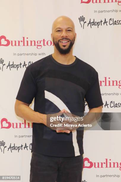 Musican/actor Common attends Adopt-A-Classroom Event at Renaissance School of the Arts on July 20, 2017 in New York City.
