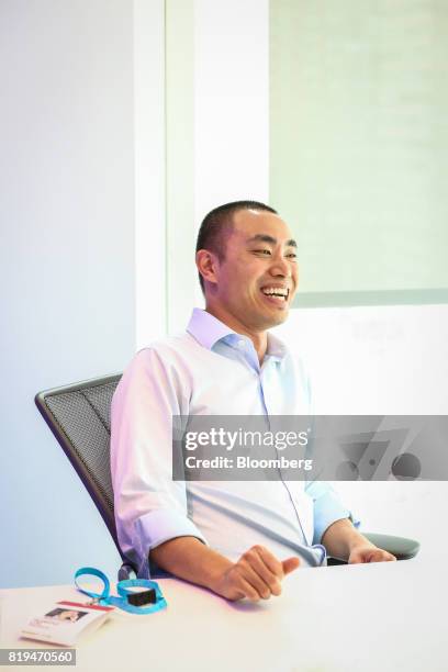 Desmond Lun, founder of Taaffeite Capital Management LLC, smiles during an interview in New York, U.S., on Friday, June 2, 2017. Lun is a new kind of...