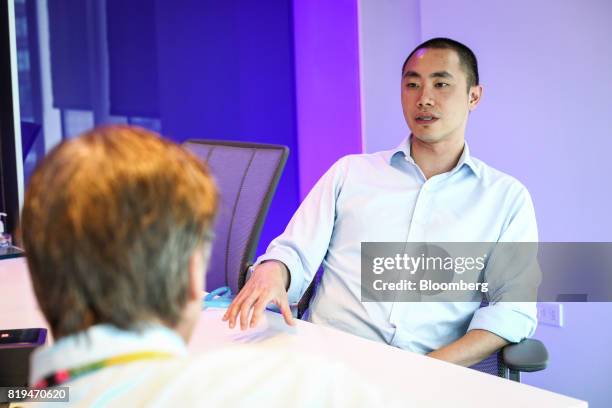 Desmond Lun, founder of Taaffeite Capital Management LLC, speaks during an interview in New York, U.S., on Friday, June 2, 2017. Lun is a new kind of...