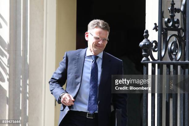 John Pettigrew, chief executive officer of National Grid Plc, departs Downing Street following a business advisory group meeting in London, U.K., on...