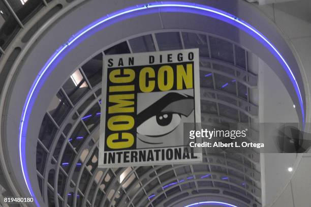 Signage at Comic-Con International 2017 - Preview Night held at San Diego Convention Center on July 19, 2017 in San Diego, California.