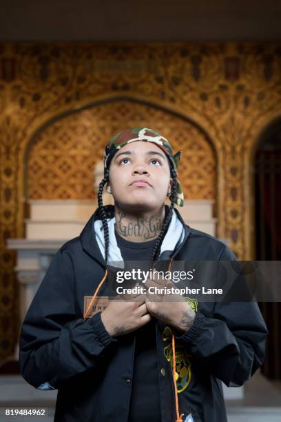 Rapper Young M.A is photographed for The Guardian Newspaper on May 12, 2017 in Yonkers, New York.