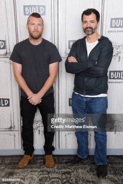 Actor Sam Worthington and director Greg Yaitanes discuss "Manhunt: UNABOMBER" at Build Studio on July 20, 2017 in New York City.