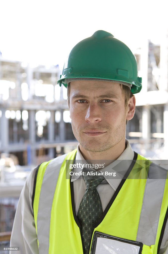 Building worker on construction site 