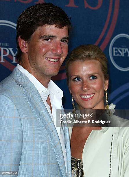 Player Eli Manning and wife Abby McGrew arrive at the 2008 ESPYs Giant Event hosted by Giants quarterback Eli Manning and held at the J Bar and...